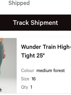 lululemon Wunder Train High-Rise Tight 25" - Medium Forest Green